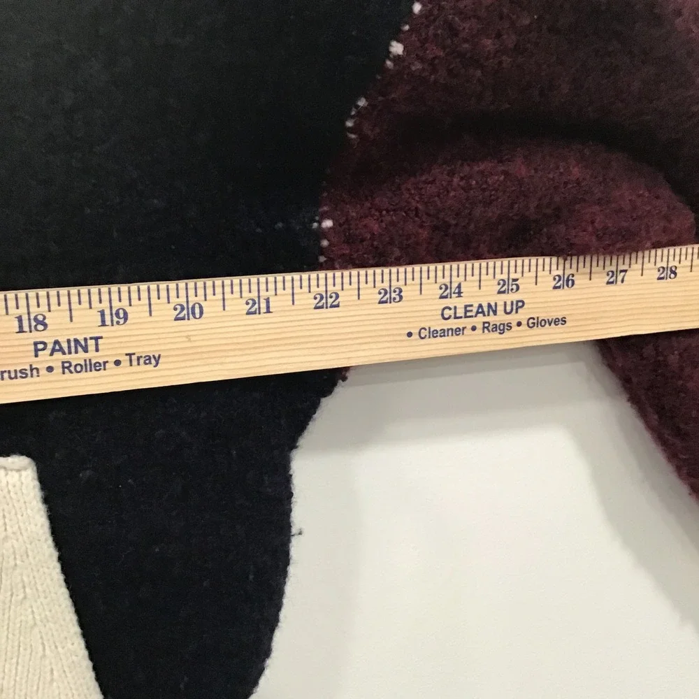 ba&sh Colorblock Lady Cadigan Benji Sweater Womens 1 Navy Burgundy US Small wool